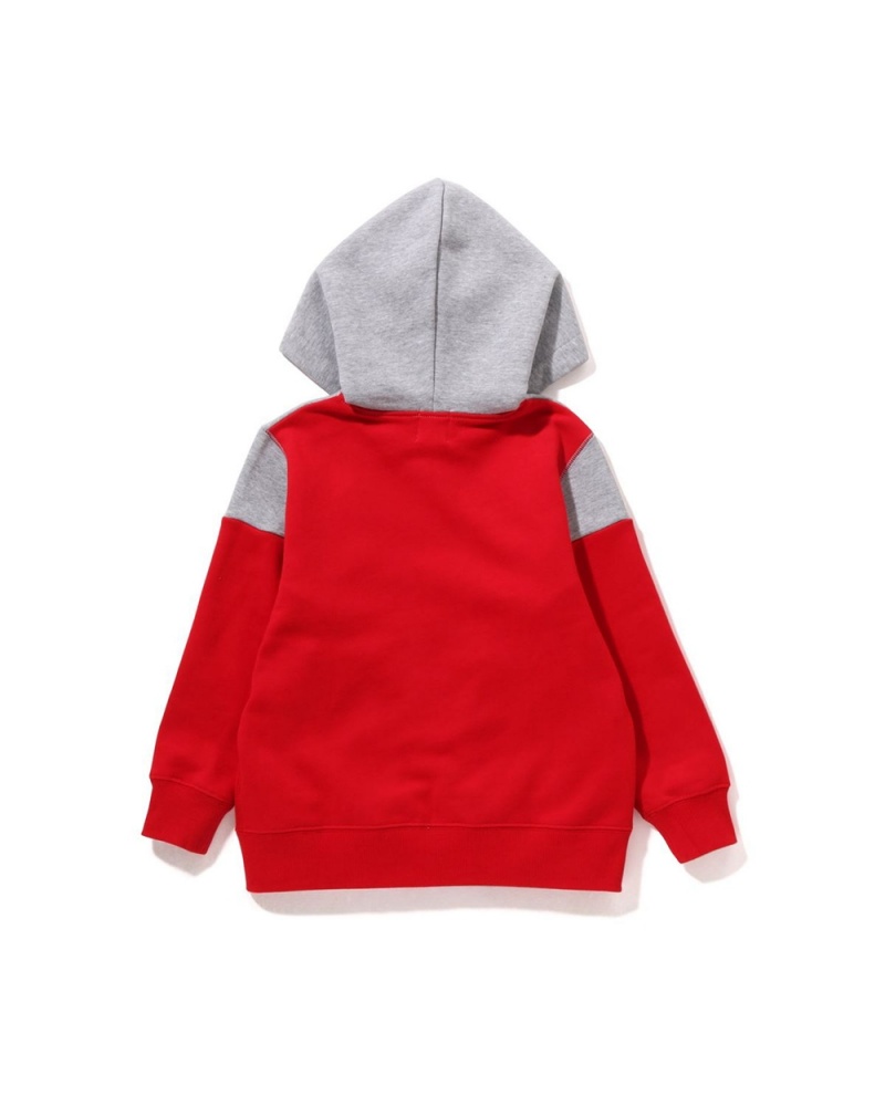 Vêtements D'extérieur Bape Zip Hoodie Rouge Clair Enfant | NSN-93963019